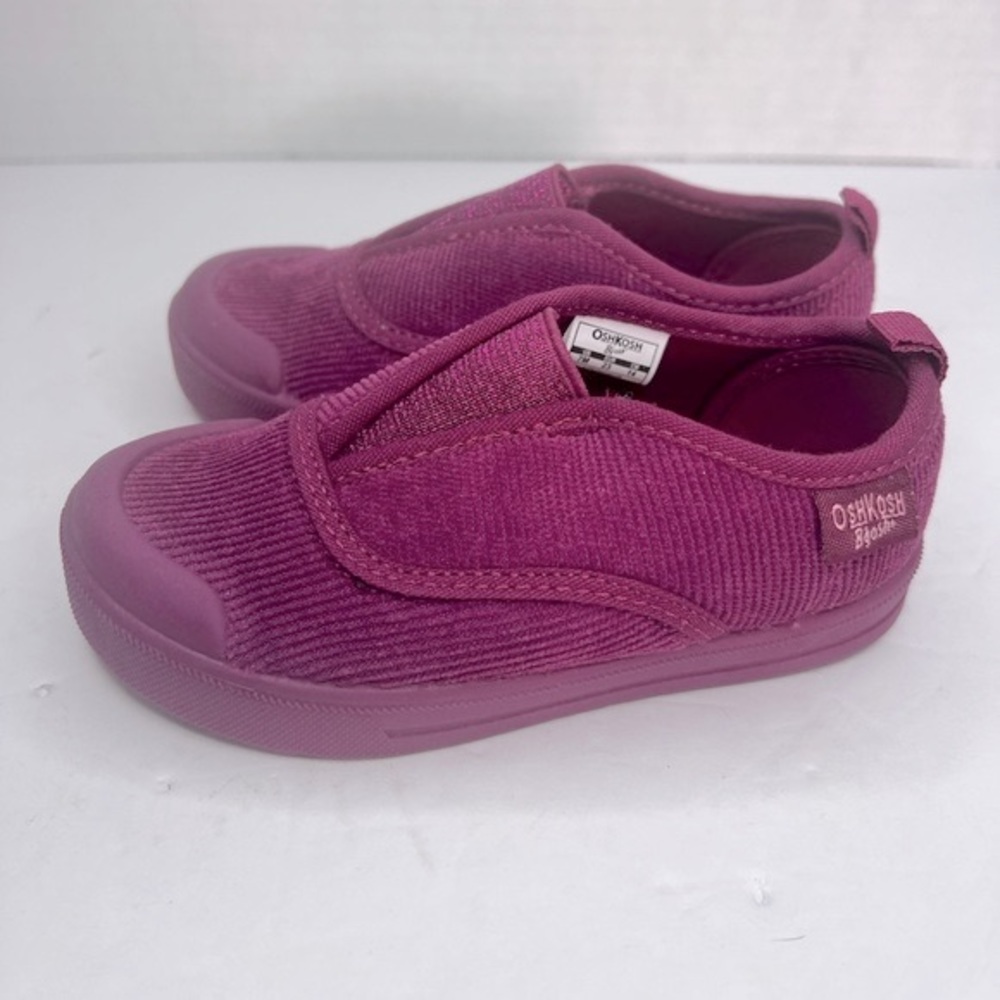 Osh Kosh B'Gosh‎ Slip On Cord Toddler Shoes Magenta Corduroy Size 7